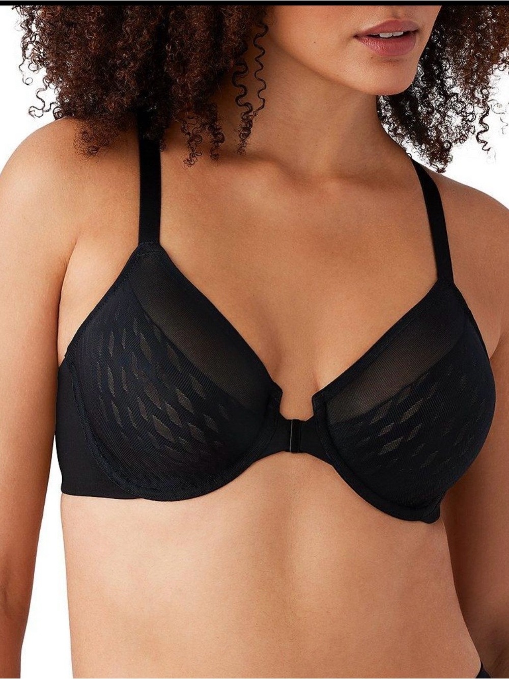 Wacoal Black Sheer Pattern Underwire Bra